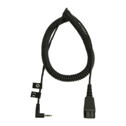 Câble adaptateur Jabra 8800-01-46 QD vers Jack 2,5 mm Coudé en Spirale
