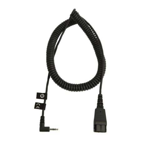 Câble adaptateur Jabra 8800-01-46 QD vers Jack 2,5 mm Coudé en Spirale