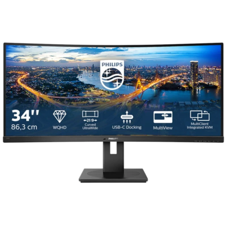 Philips 346B1C Noir 34 pouces 2K VA 100Hz 4ms incurvé UltraWide Monitor