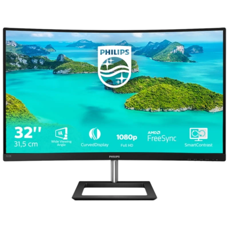 Philips E-Line 322E1C Noir 31,5 pouces Full HD VA 4ms FreeSync incurvé Monitor