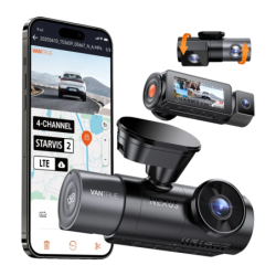 Dashcam Vantrue N5 S 4 Noir canaux 2.7K + 1080p GPS