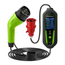 Chargeur Voiture Électrique Qoltec 2 en 1 Type 2 Wi-Fi Tuya 7kW Câble 5m 53181