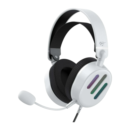 Casque Gaming Havit avec Microphone Circum-Aural Câble 2,1 m Blanc/Noir H2038U