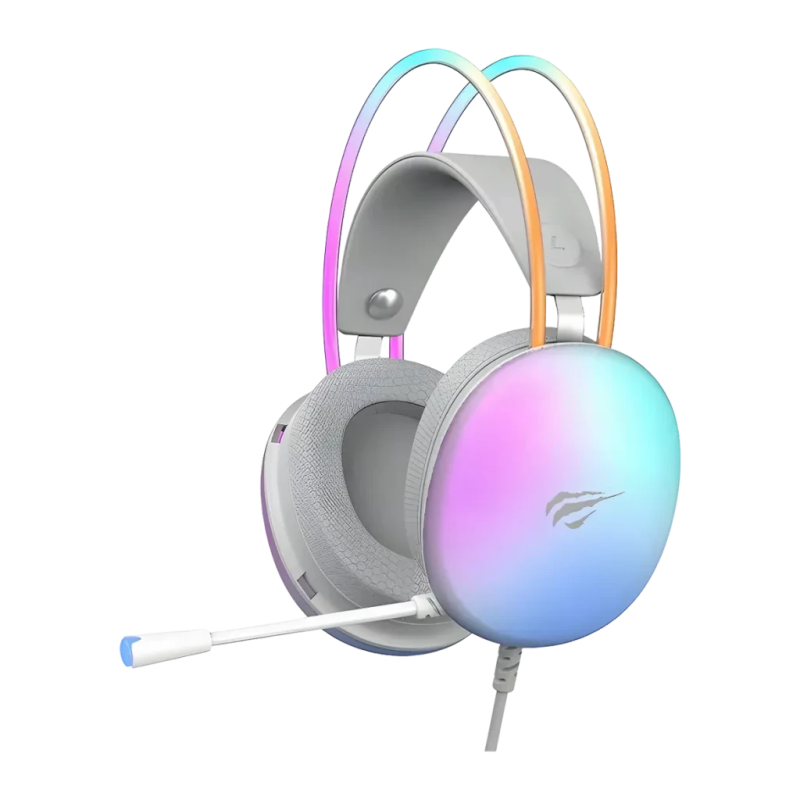 Casque Gaming Havit Microphone Boom Blanc H2037D