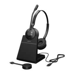 Casque de bureau Jabra Engage 55 UC Stereo Réduction de bruit Serre-tête Noir Titane