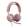 Casque Logitech Zone Wired 2 Arceau USB-C / USB-A Rose