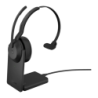 Casque Jabra Evolve2 55 MS Mono avec base de charge Bluetooth 5.2 18h Multipoint Noir