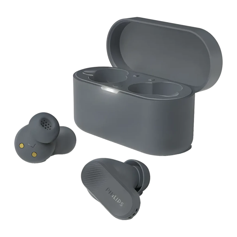 Écouteurs Philips Réduction de Bruit TWS Intra-Auriculaires Bluetooth 5.3 Gris TAT3509