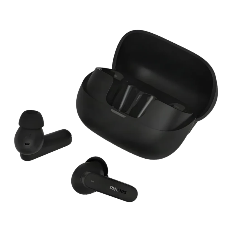 Écouteurs Philips Réduction de Bruit Hybride TWS In-Ear Bluetooth 6.0 Noir TAT3000