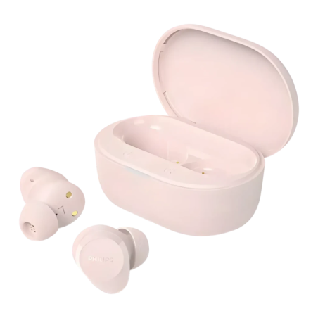 Écouteurs Philips TWS Intra-Auriculaires Bluetooth 6.0 6h (18h avec étui) Rose TAT1300