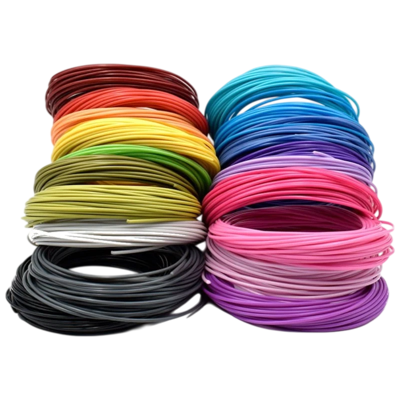 Pack de filaments PLA pour stylo 3D 1,75 mm 10 m x 20 unités différentes couleurs