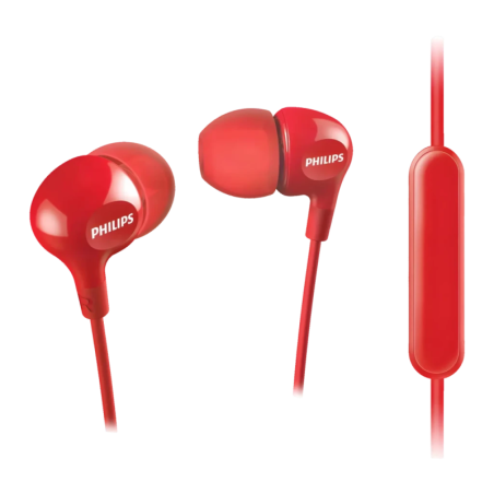 Écouteurs Philips In-Ear Câble Jack Rouge SHE3555