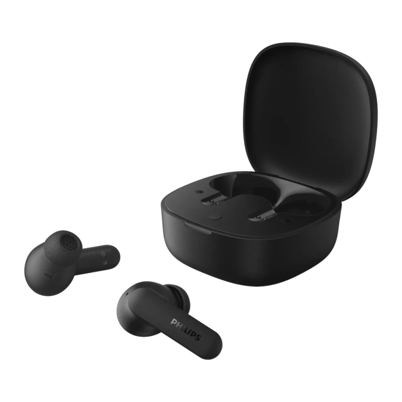 Écouteurs Philips TWS Intra-Auriculaires Bluetooth 6.0 8h (36h avec étui) Noir TAT2100
