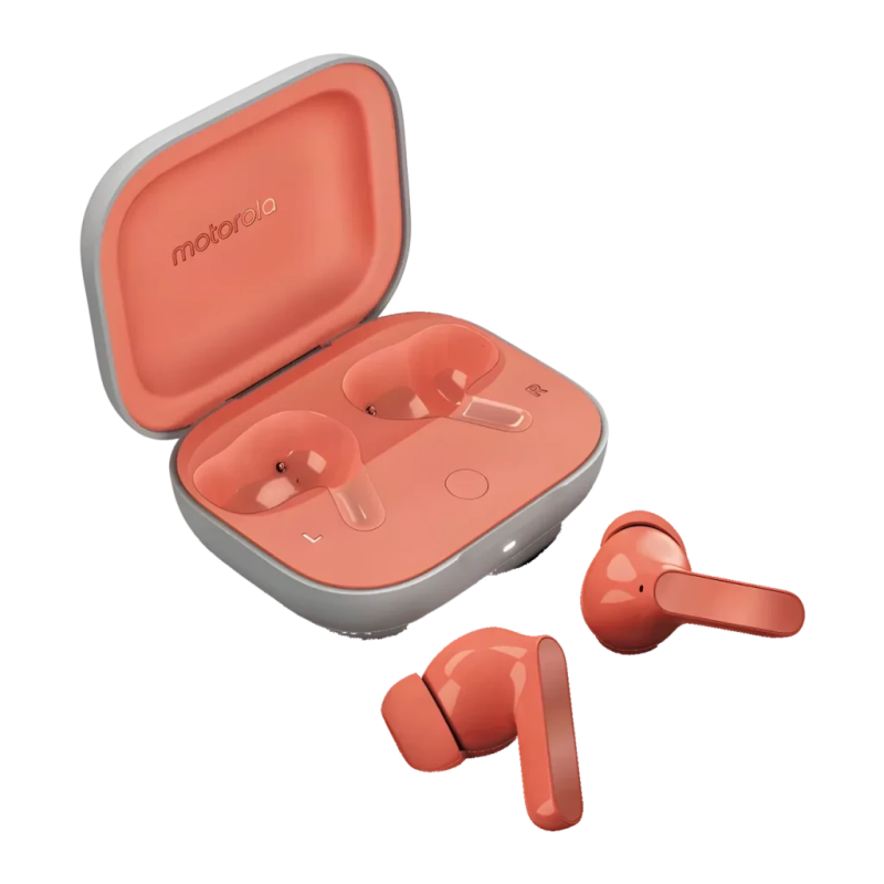 Écouteurs Motorola Moto Buds ANC Réduction de Bruit TWS Bluetooth 5.3 Corail