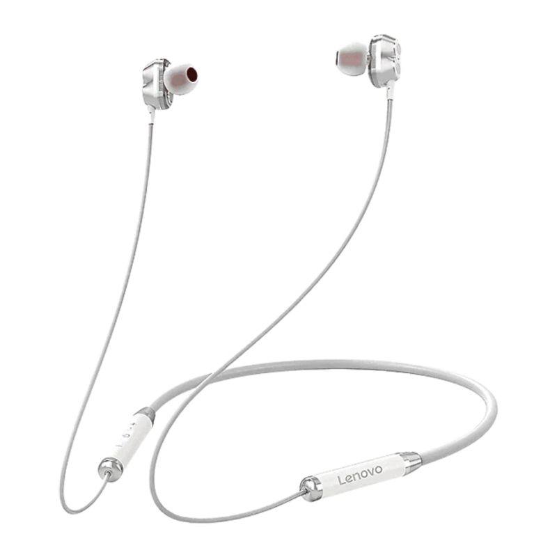 Écouteurs Lenovo HE08 In-Ear Neckband Bluetooth 5.0 12h Blanc