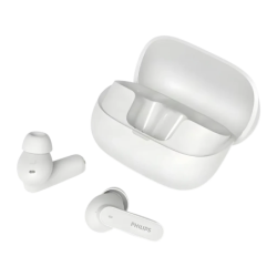 Écouteurs Philips Réduction de Bruit Hybride TWS Bluetooth 6.0 Blanc TAT3000