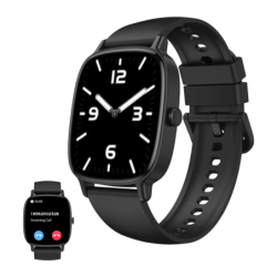 Ksix Pulse 1,83 pouces Noir Appels Bluetooth Fréquence cardiaque, SpO2 Batterie 7 Jours