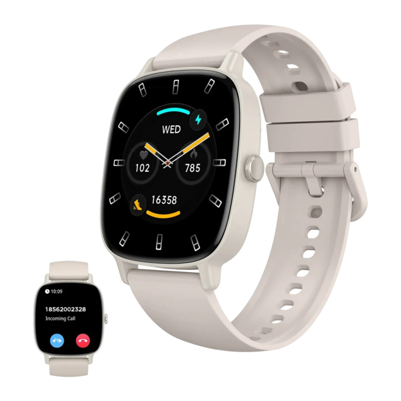 Ksix Pulse 1.83 pouces Beige Fréquence Cardiaque SpO2 Batterie 7 Jours IP68