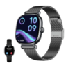 KSiX IRIA 1.7 pouces Noir Appels Bluetooth Fréquence cardiaque, SpO2 Batterie 4 Jours
