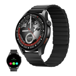 Ksix Horizon 1.43 pouces Noir GPS intégré Fréquence cardiaque, SpO2 Batterie 10 Jours