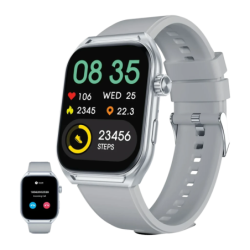 Ksix Urban Move 2.06 pouces Gris Appels Bluetooth Fréquence cardiaque, SpO2 Batterie 5 Jours