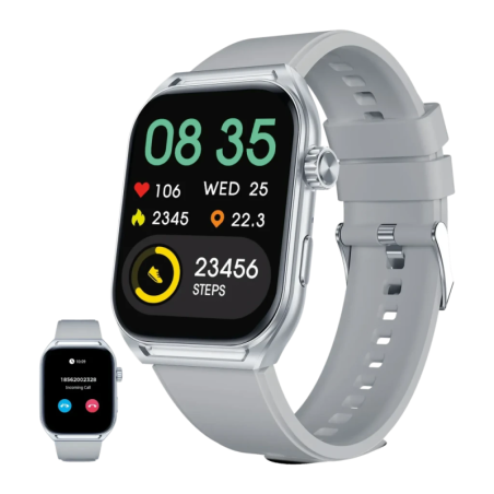 Ksix Urban Move 2.06 pouces Gris Appels Bluetooth Fréquence cardiaque, SpO2 Batterie 5 Jours