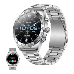 Ksix Elite 1,43 pouces Argent Appels Bluetooth Fréquence cardiaque, SpO2 Batterie 7 Jours