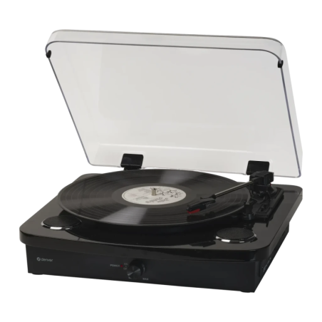 Platine vinyle Denver 20W PMPO Bluetooth, USB 2.0 Noir VPL-230B
