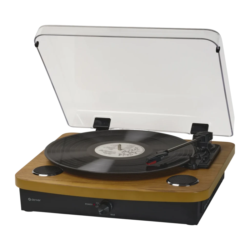 Platine vinyle Denver 33 1/3, 45, 78 RPM Bluetooth, USB 2.0, SD Noir VPL-230LW