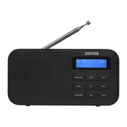 Radio Denver DAB+, FM AC / Piles AA LCD Noir DAB-42