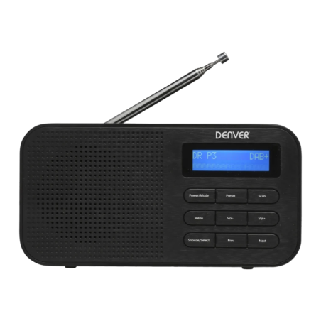 Radio Denver DAB+, FM AC / Piles AA LCD Noir DAB-42