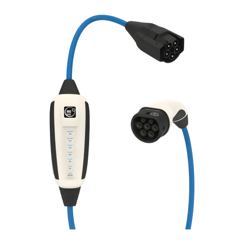 Chargeur Voiture Électrique NRGkick Mobile Wallbox 16A Pure Blanc 11kW Triphasé Type 2 5m