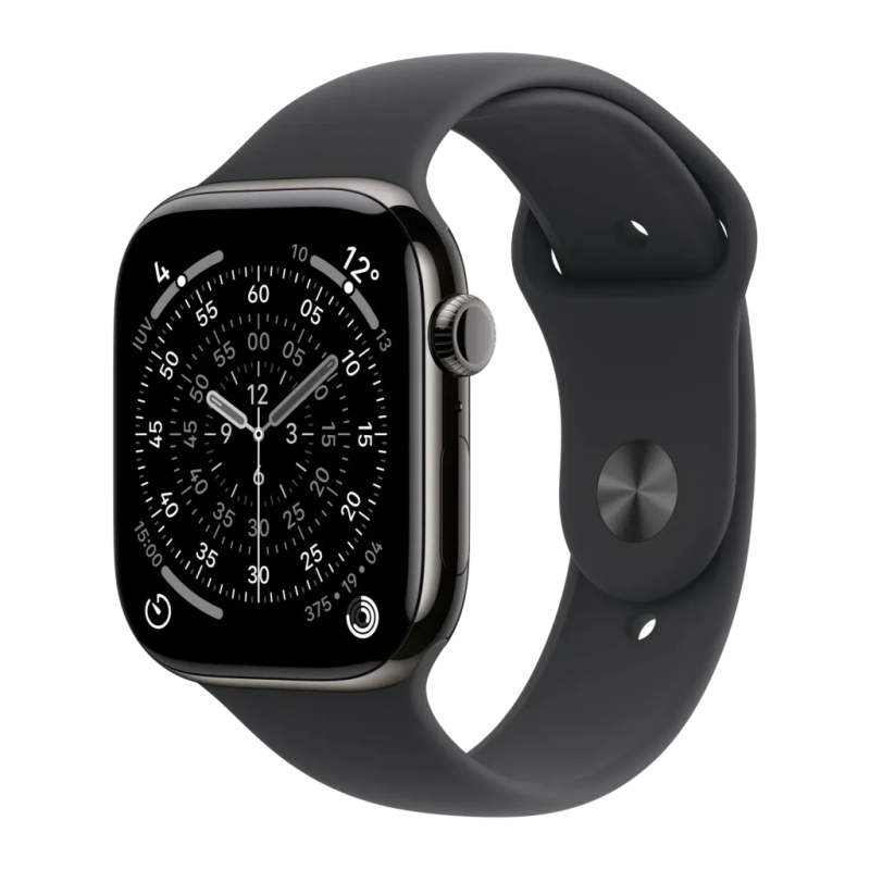 Apple Watch Series 11 GPS + Cellular 46mm Titane Ardoise Bracelet Sport S/M