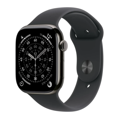 Apple Watch Series 11 GPS + Cellular 46mm Titane Ardoise Bracelet Sport S/M