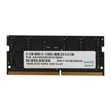 Module RAM Apacer SO-DIMM DDR4 16 Go 3200 MHz 1x16 Go Noir