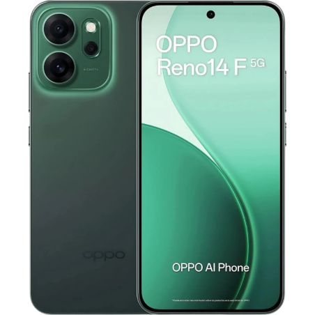 OPPO Reno14F 5G 12GB/256GB Vert 6,57 pouces AMOLED 50MP 6000mAh 45W NFC