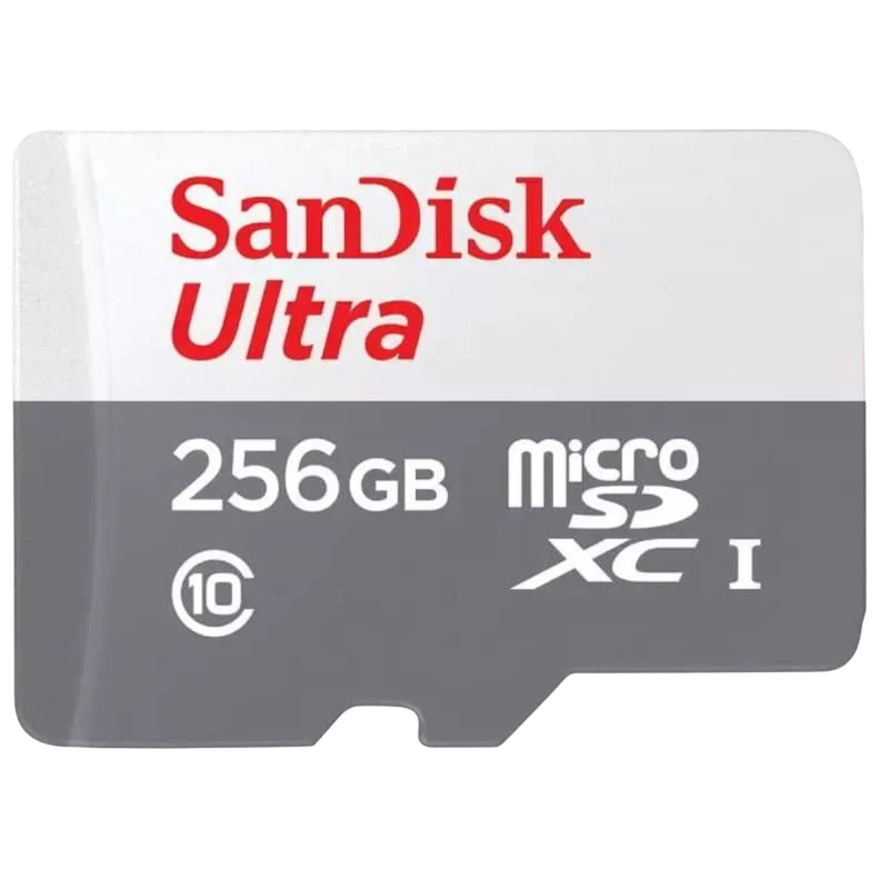 SanDisk Ultra 256GB 100MB/s Classe 10 Carte microSD + Adaptateur
