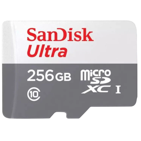 SanDisk Ultra 256GB 100MB/s Classe 10 Carte microSD + Adaptateur