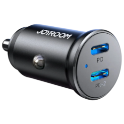 Joyroom JR-CCN06 Dual USB-C Mini Metal - Chargeur de voiture