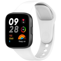 Bracelet en silicone Xiaomi Redmi Watch 3 Blanc