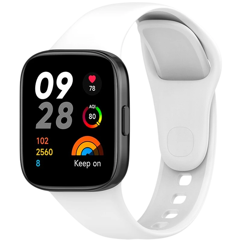 Bracelet en silicone Xiaomi Redmi Watch 3 Blanc