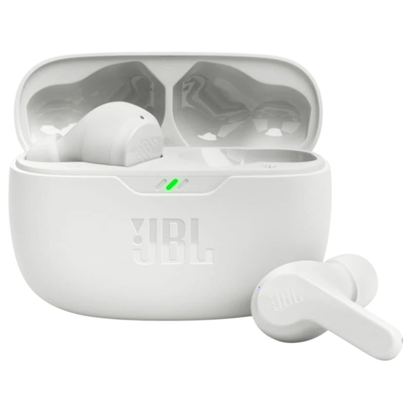 JBL Wave Beam Blanc TWS Bluetooth 5.2 32h IP54 Écouteurs sans fil