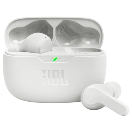 JBL Wave Beam Blanc TWS Bluetooth 5.2 32h IP54 Écouteurs sans fil