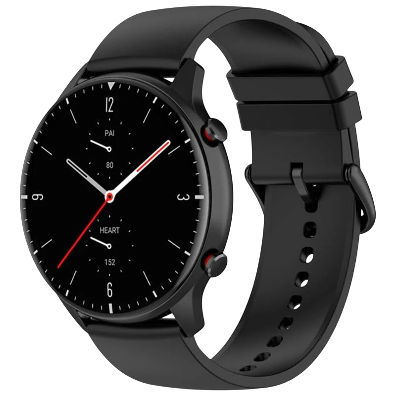 Bracelet en silicone Universal 22mm Noir pour para Smartwatch Xiaomi/Amazfit/Samsung/Huawei/Realme/Ticwatch