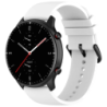 Bracelet en silicone Universal 22mm Blanc pour para Smartwatch Xiaomi/Amazfit/Samsung/Huawei/Realme/Ticwatch