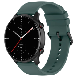 Bracelet en silicone Universal 22mm Vert foncé pour Smartwatch Xiaomi/Amazfit/Samsung/Huawei/Realme/Ticwatch