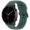 Bracelet en silicone Universal 22mm Vert foncé pour Smartwatch Xiaomi/Amazfit/Samsung/Huawei/Realme/Ticwatch