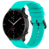 Bracelet en silicone Universal 22mm Turquoise pour Smartwatch Xiaomi/Amazfit/Samsung/Huawei/Realme/Ticwatch