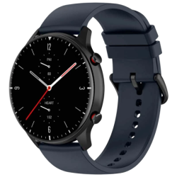 Bracelet en silicone Universal 22mm Bleu foncé pour Smartwatch Xiaomi/Amazfit/Samsung/Huawei/Realme/Ticwatch