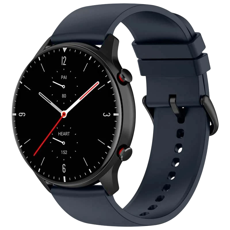Bracelet en silicone Universal 22mm Bleu foncé pour Smartwatch Xiaomi/Amazfit/Samsung/Huawei/Realme/Ticwatch